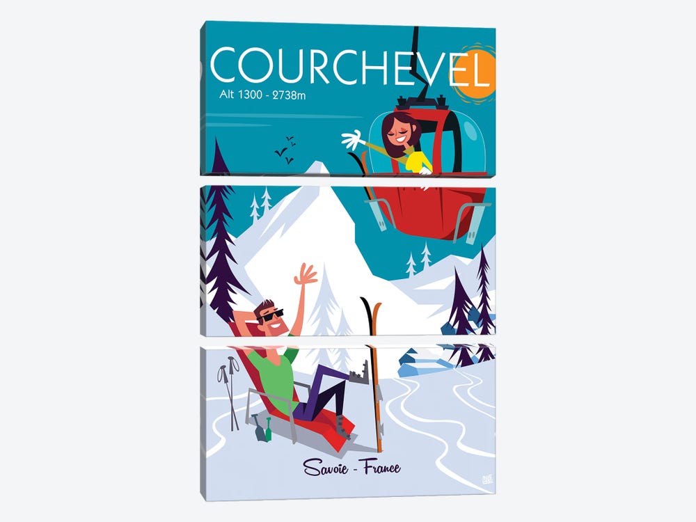 Courchevel by Gary Godel 3-piece Canvas Artwork