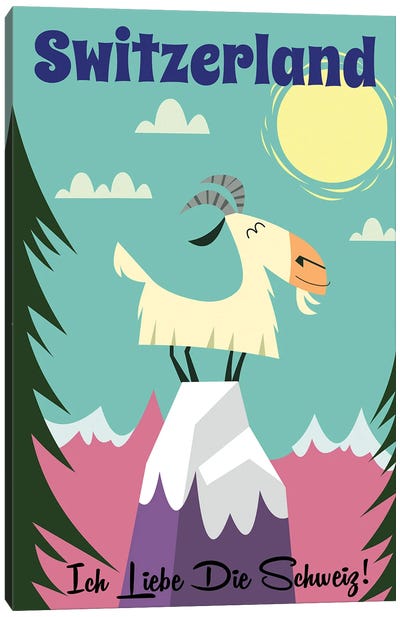 Switzerland Goat Canvas Art Print - Gary Godel