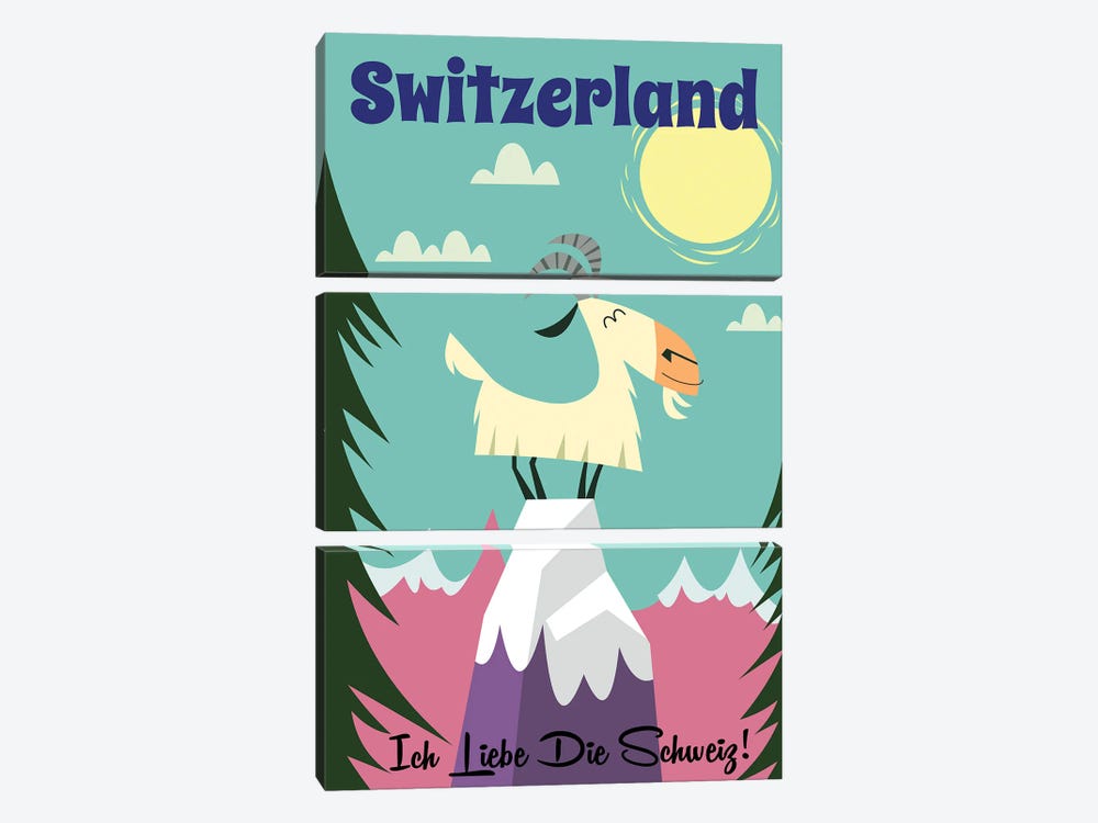 Switzerland Goat by Gary Godel 3-piece Art Print