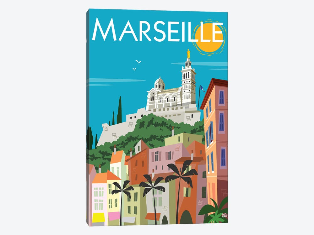 Marseille Notre Dame by Gary Godel 1-piece Canvas Print