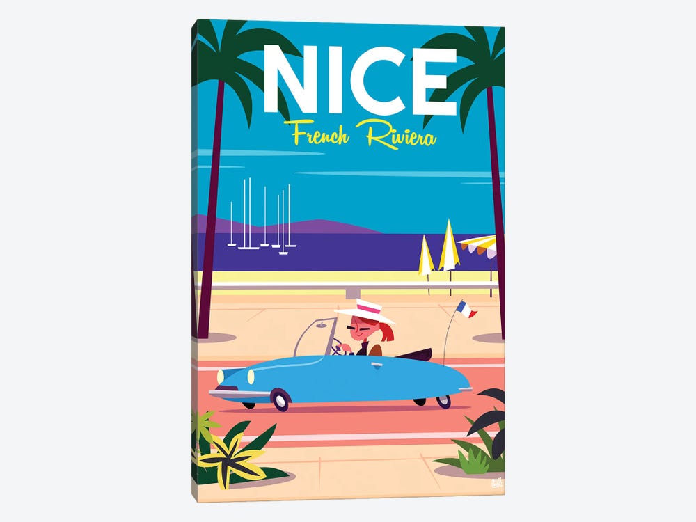 Nice French Riviera I by Gary Godel 1-piece Canvas Print