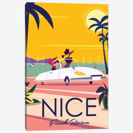 Nice French Riviera II Canvas Print #GGD155} by Gary Godel Art Print