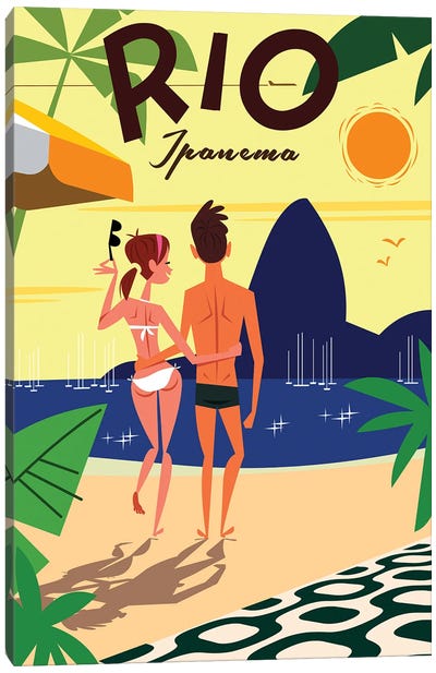 Rio Ipanema Canvas Art Print - Gary Godel