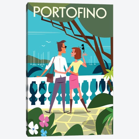 Portofino Canvas Print #GGD159} by Gary Godel Canvas Wall Art