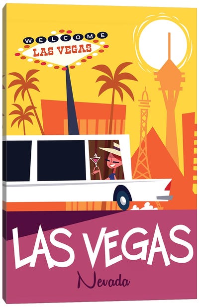 Las Vegas Canvas Art Print - Las Vegas Travel Posters