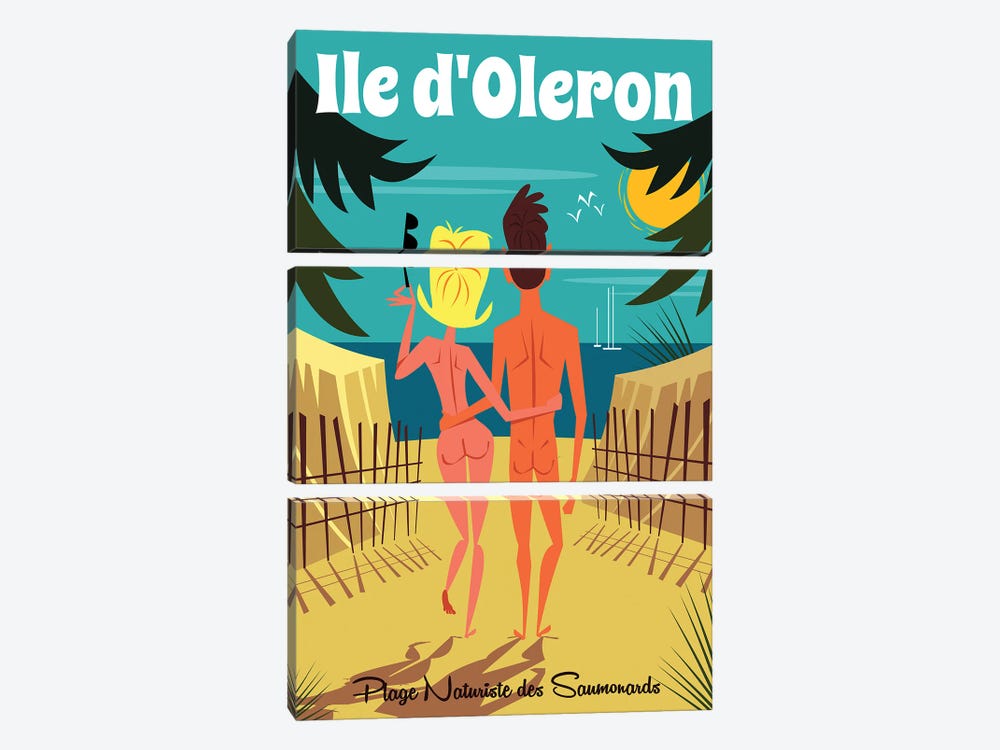 Ile D'Oleron by Gary Godel 3-piece Canvas Wall Art