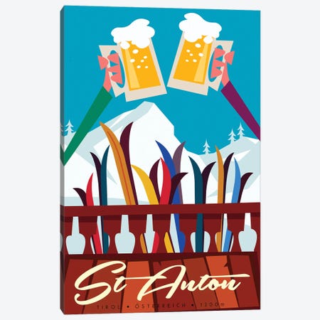 St Anton Apres Canvas Print #GGD174} by Gary Godel Canvas Print