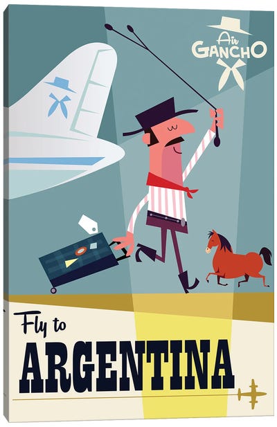 Fly To...Argentina Canvas Art Print - Traveler