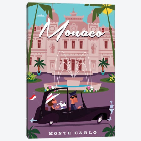 Monte Carlo Casino Canvas Print #GGD180} by Gary Godel Canvas Art Print