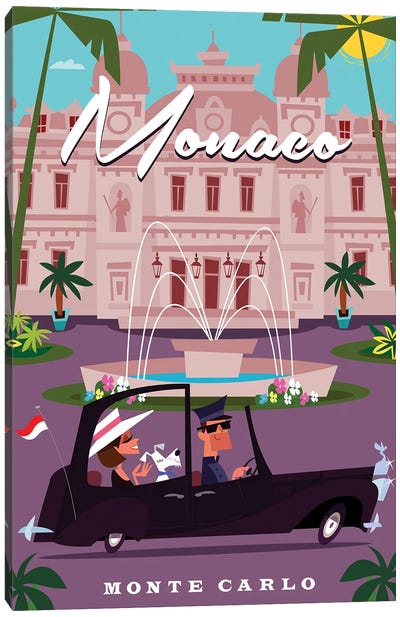 Monte Carlo Casino Canvas Art Print - Monaco
