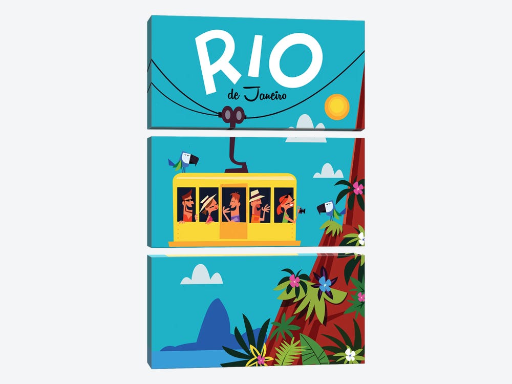Rio by Gary Godel 3-piece Canvas Art Print