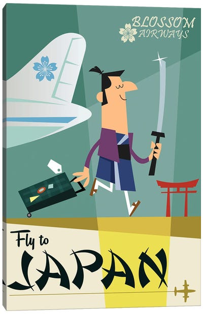 Fly To...Japan Canvas Art Print - Gary Godel
