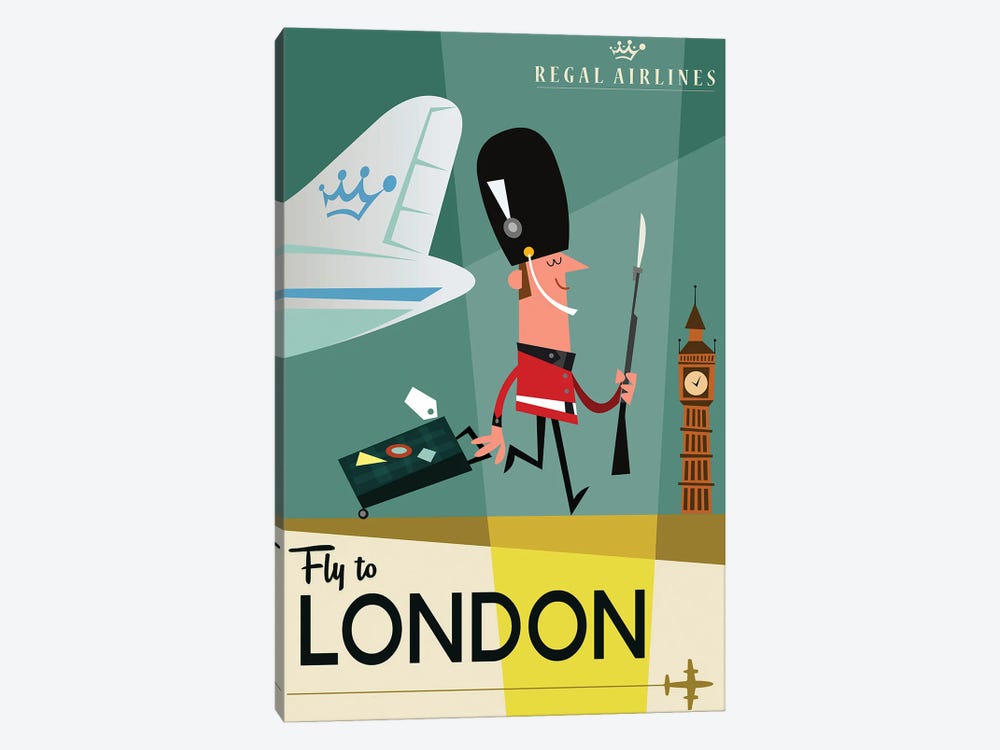 Fly To...London by Gary Godel 1-piece Canvas Wall Art