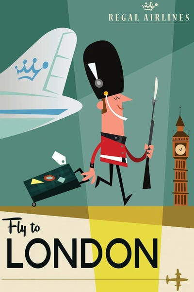 London Travel Posters: Fly To...London by Gary Godel