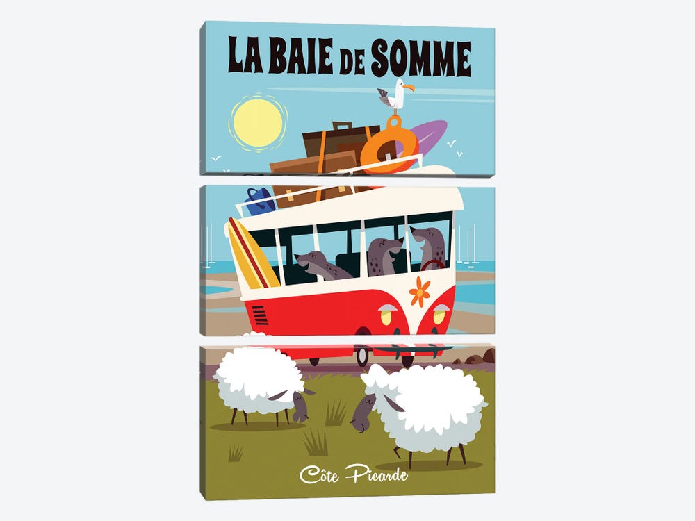 La Baie De Somme by Gary Godel 3-piece Canvas Artwork