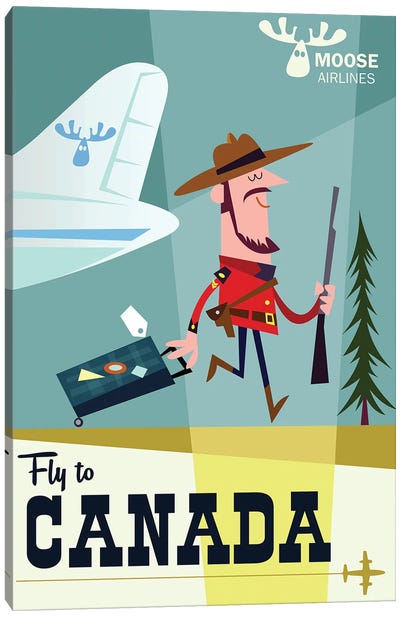 Fly To...Canada Canvas Art Print - Gary Godel