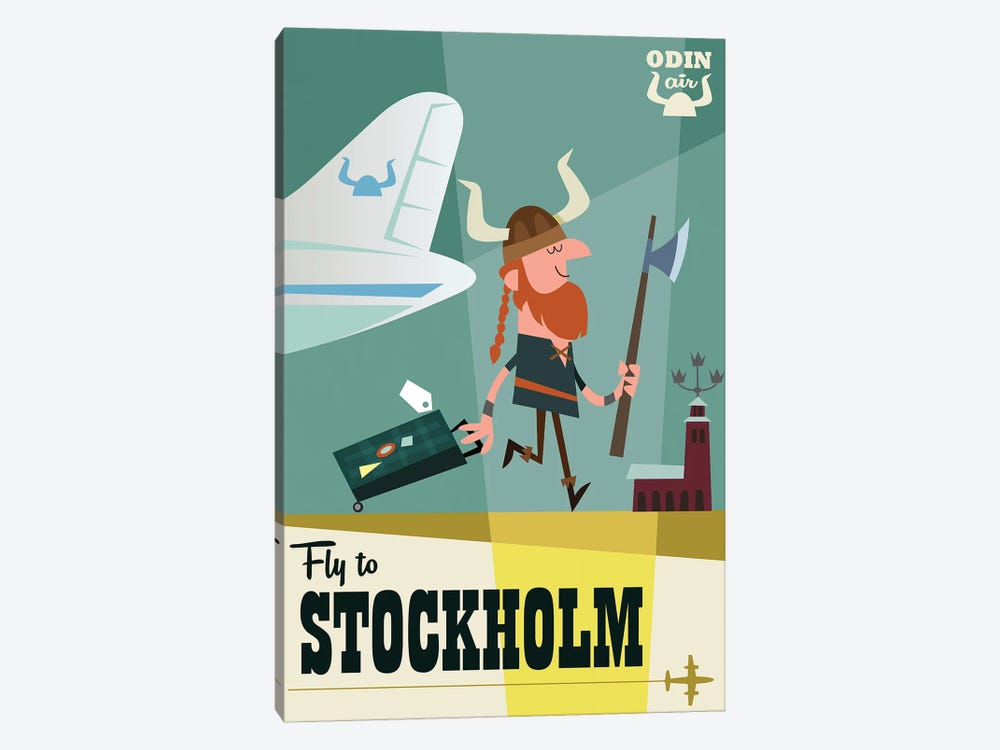 Fly To...Stockholm by Gary Godel 1-piece Art Print