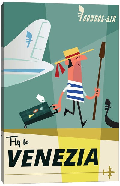 Fly To...Venezia Canvas Art Print - Traveler