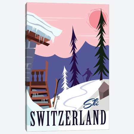 Ski Switzerland Canvas Print #GGD194} by Gary Godel Canvas Art Print