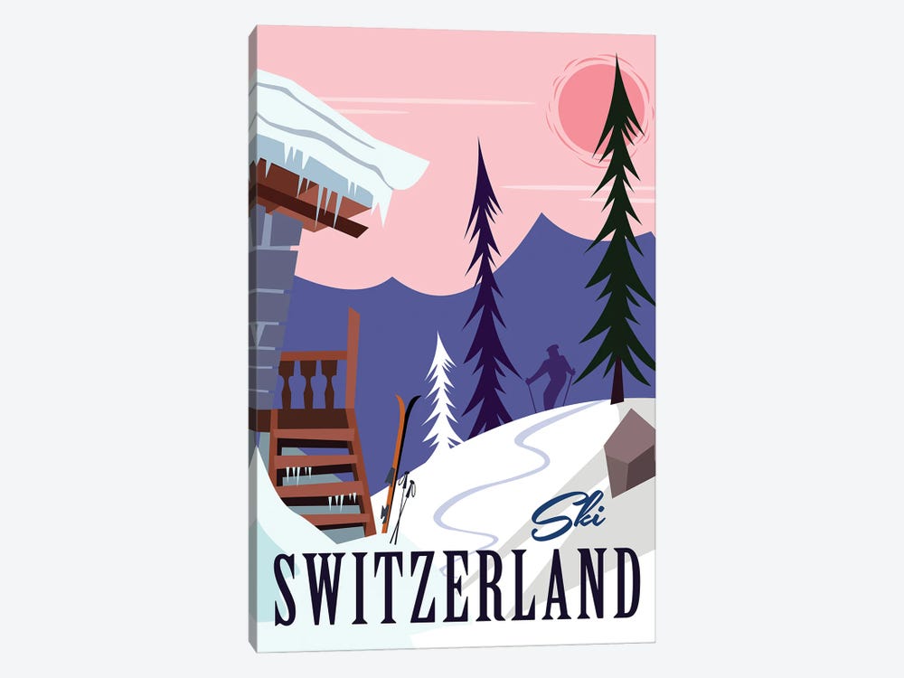 Ski Switzerland by Gary Godel 1-piece Art Print