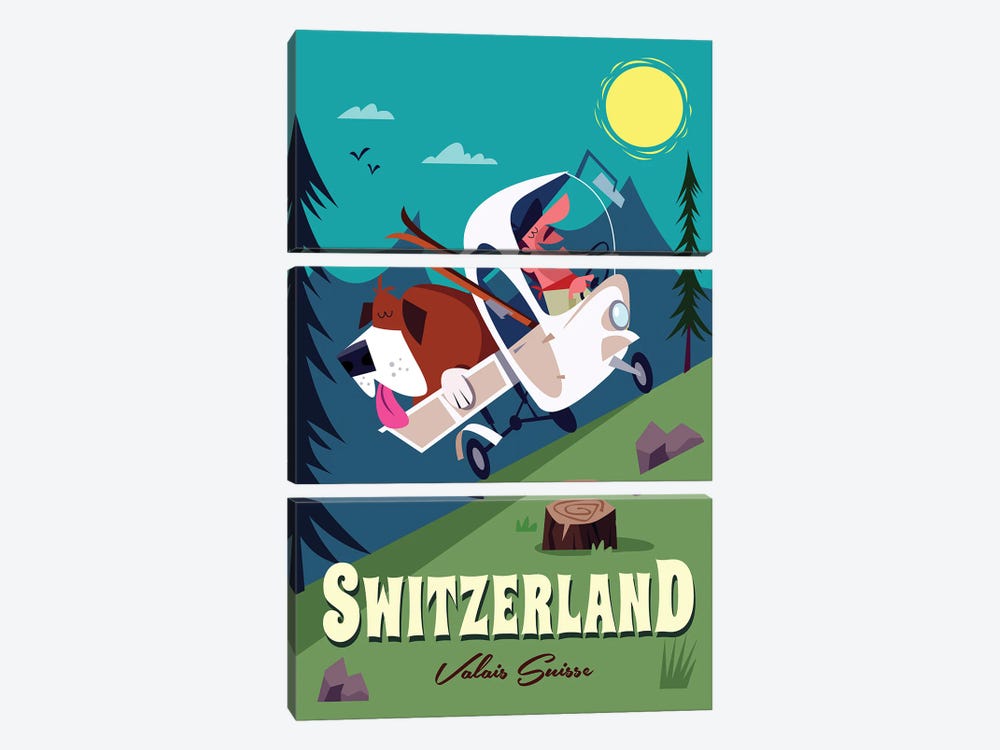 Switzerland Valais Suisse by Gary Godel 3-piece Canvas Print