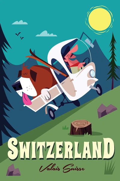 St. Bernards: Switzerland Valais Suisse by Gary Godel