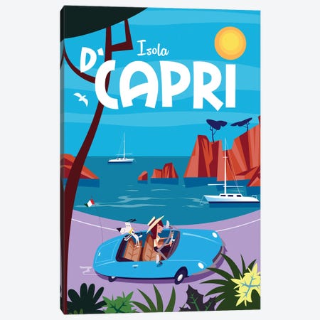 Isola D'Capri I Canvas Print #GGD197} by Gary Godel Canvas Art Print