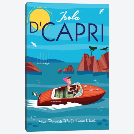 Isola D'Capri II Canvas Print #GGD198} by Gary Godel Canvas Wall Art