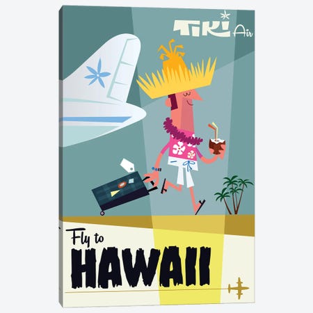 Fly To...Hawaii Canvas Print #GGD19} by Gary Godel Canvas Print