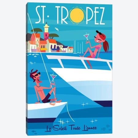 St Tropez VI Canvas Print #GGD201} by Gary Godel Canvas Wall Art