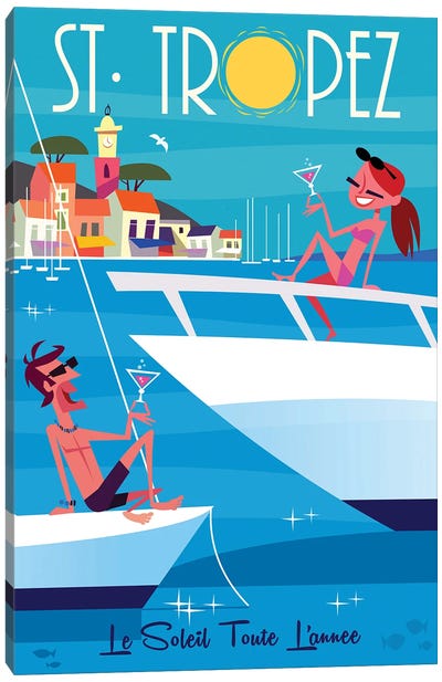 St Tropez VI Canvas Art Print - Gary Godel