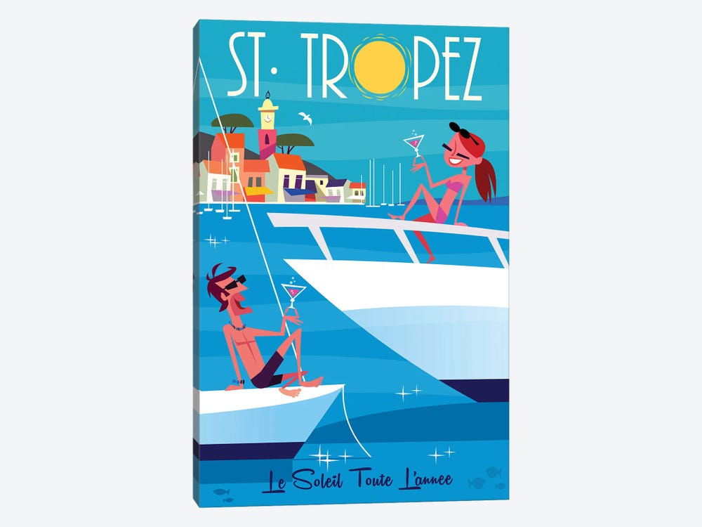 St Tropez VI by Gary Godel 1-piece Canvas Art Print