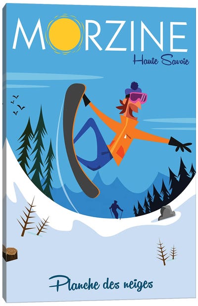 Morzine Haute-Savoie Canvas Art Print - Skiing Art