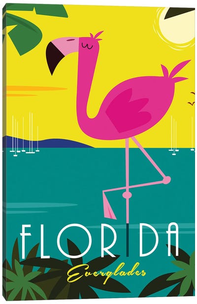Florida Canvas Art Print - Flamingo Art