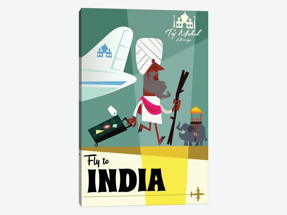 Fly To...India by Gary Godel 1-piece Canvas Print