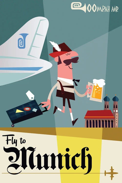 Fly To...Munich by Gary Godel wall art