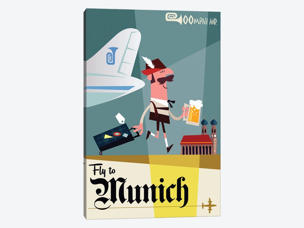 Fly To...Munich by Gary Godel 1-piece Canvas Art