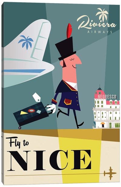 Fly To...Nice Canvas Art Print