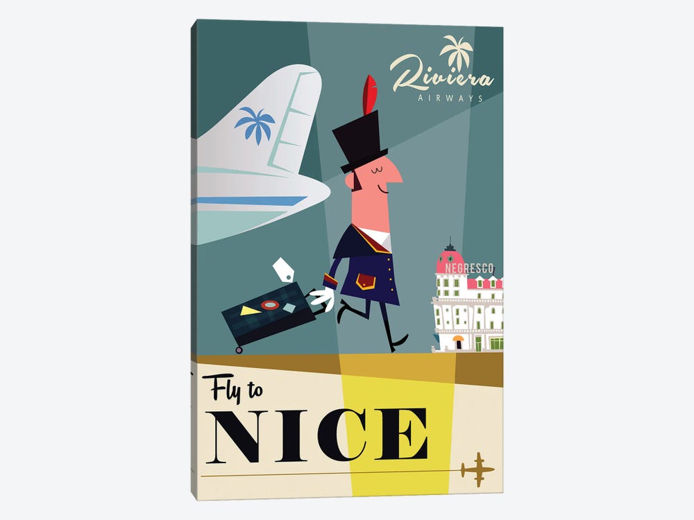 Fly To...Nice by Gary Godel 1-piece Canvas Art