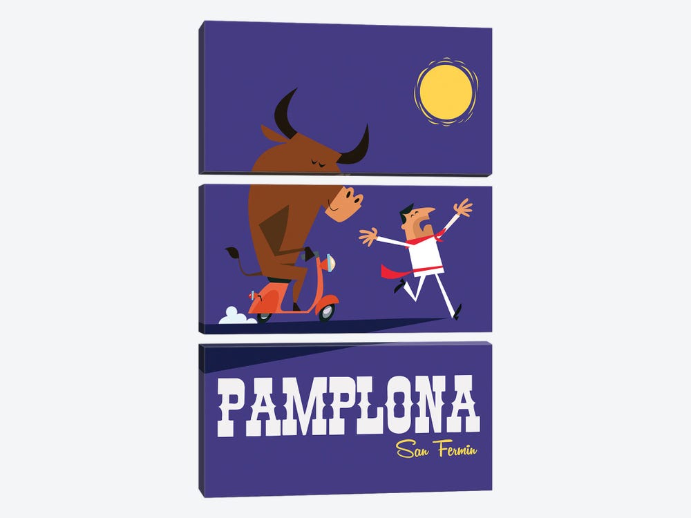 Pamplona by Gary Godel 3-piece Canvas Art