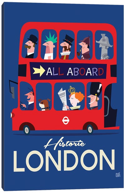 Historic London Canvas Art Print - London Travel Posters