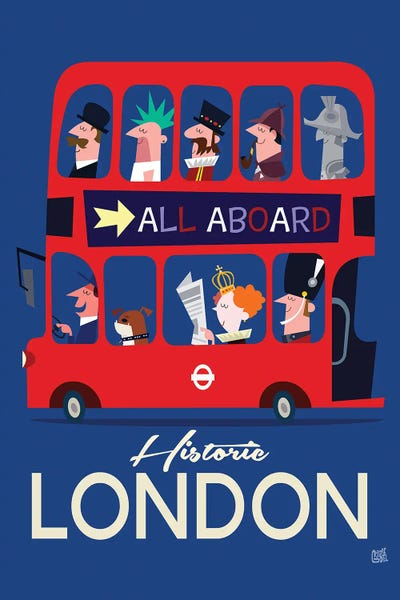 London Travel Posters: Historic London by Gary Godel