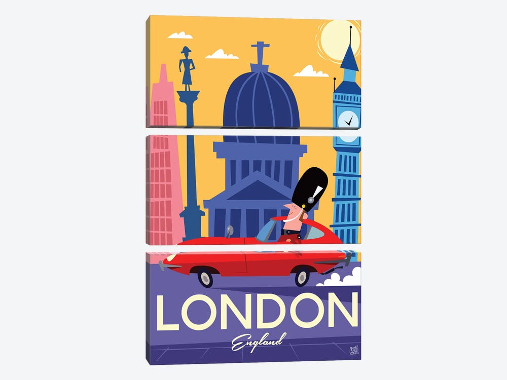 London by Gary Godel 3-piece Canvas Print