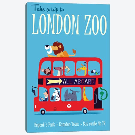 London Zoo Canvas Print #GGD34} by Gary Godel Canvas Art