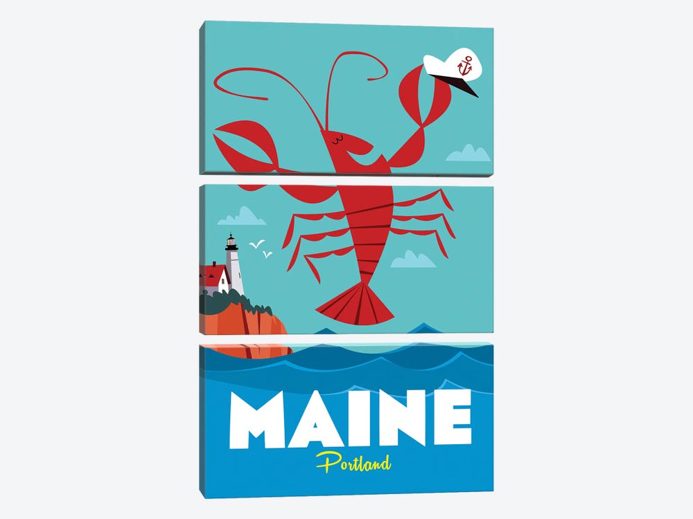 Maine by Gary Godel 3-piece Canvas Artwork