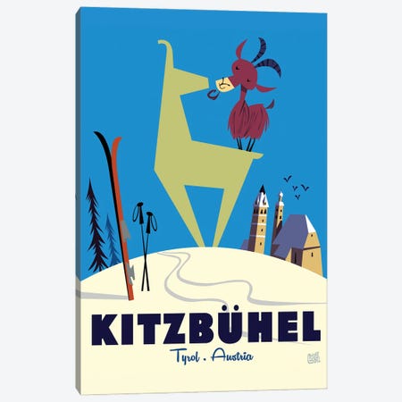 Kitzbuhel Ibex Canvas Print #GGD41} by Gary Godel Canvas Art