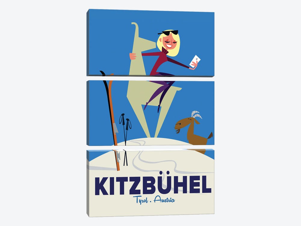 Kitzbuhel by Gary Godel 3-piece Canvas Artwork