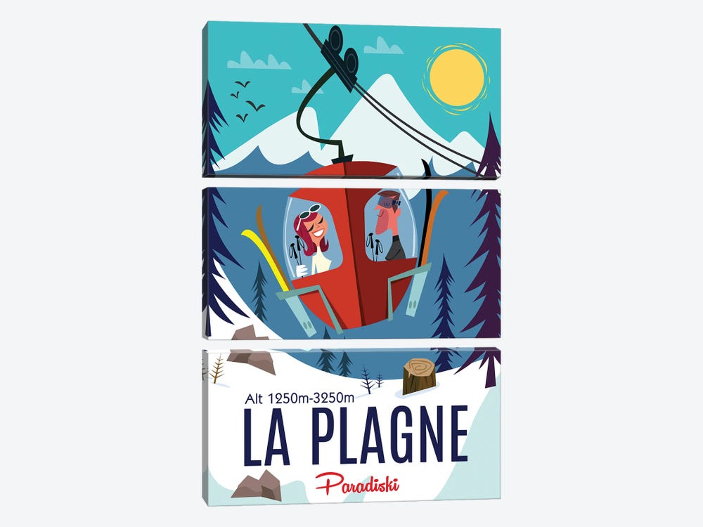 La Plagne by Gary Godel 3-piece Canvas Artwork