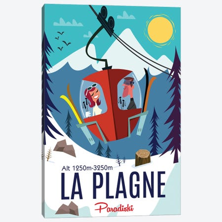 La Plagne Canvas Print #GGD44} by Gary Godel Art Print