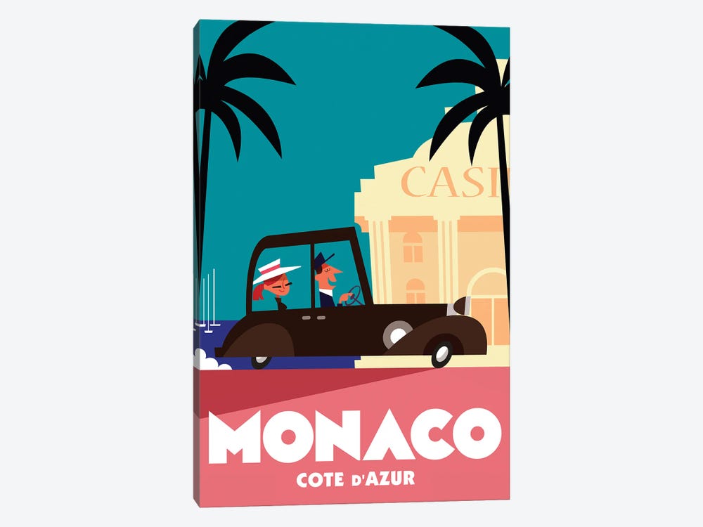 Monaco Casino by Gary Godel 1-piece Canvas Art Print